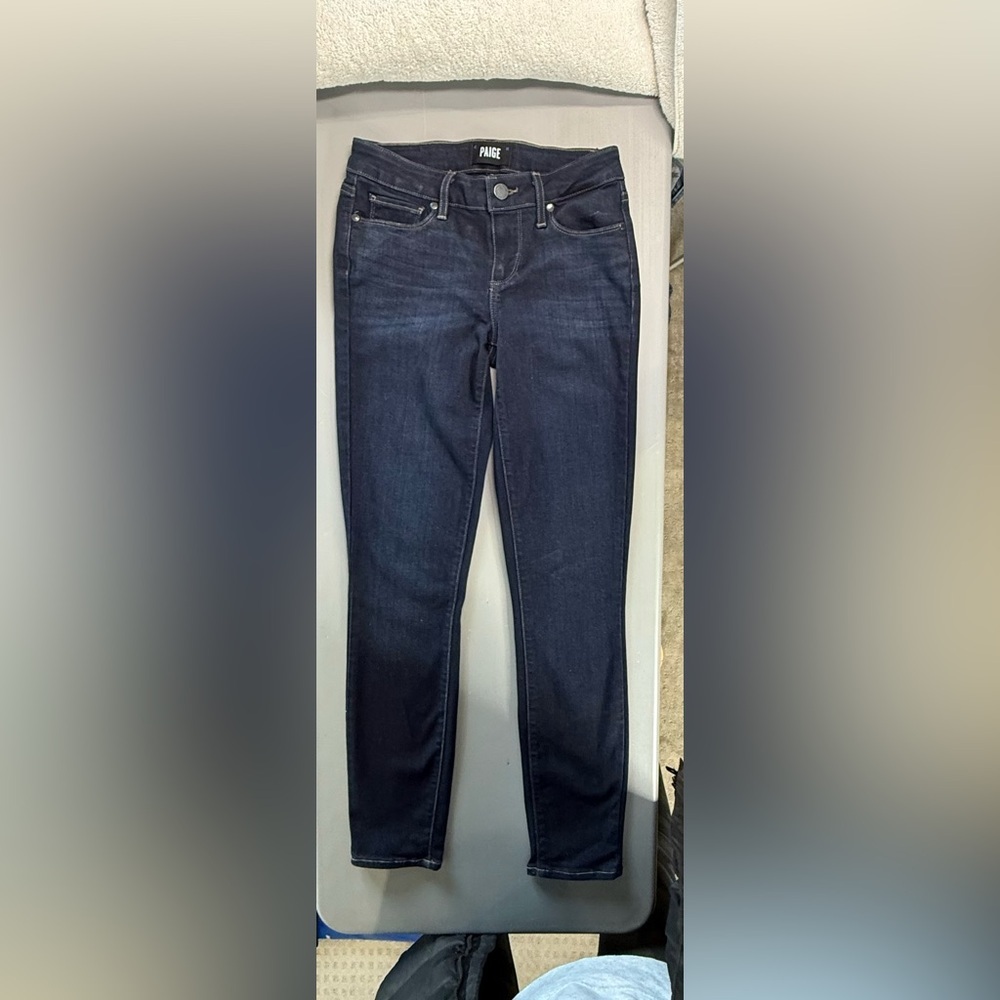 PAIGE Denim Verdugo Ankle Skinny Jeans Classic‎ Denim - Picture 4 of 7